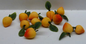Dollhouse Miniature Peaches, S/12